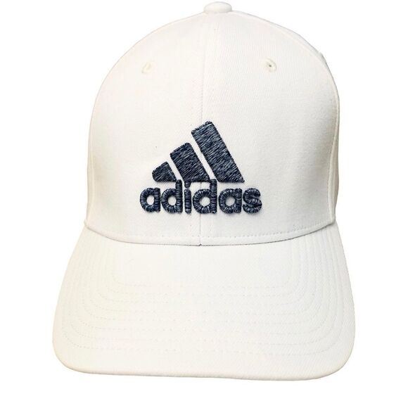 Adidas Embroidered Logo White Cap Hat Sz L/XL - Picture 3 of 10